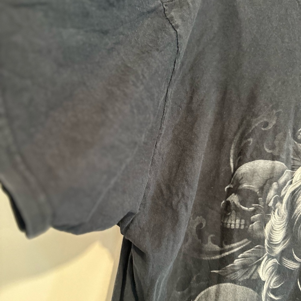 Marilyn Monroe Mens large Black Short Sleeve Skull Rose Punk Cyber Graphic Tee. - Picture 9 of 10